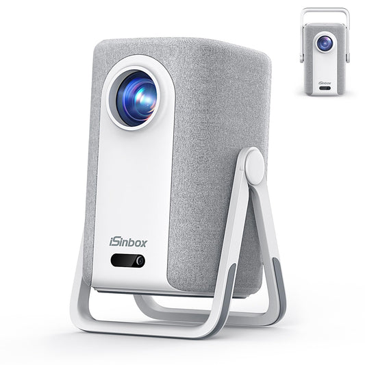 [Short Throw/1200ANSI/Built in Apps] 4K Outdoor Projector with WiFi and Bluetooth, Auto Focus Projector with Dual-Mode Stand, Smart Portable Proyector with Netflix/YouTube/PrimeVideo & Dolby