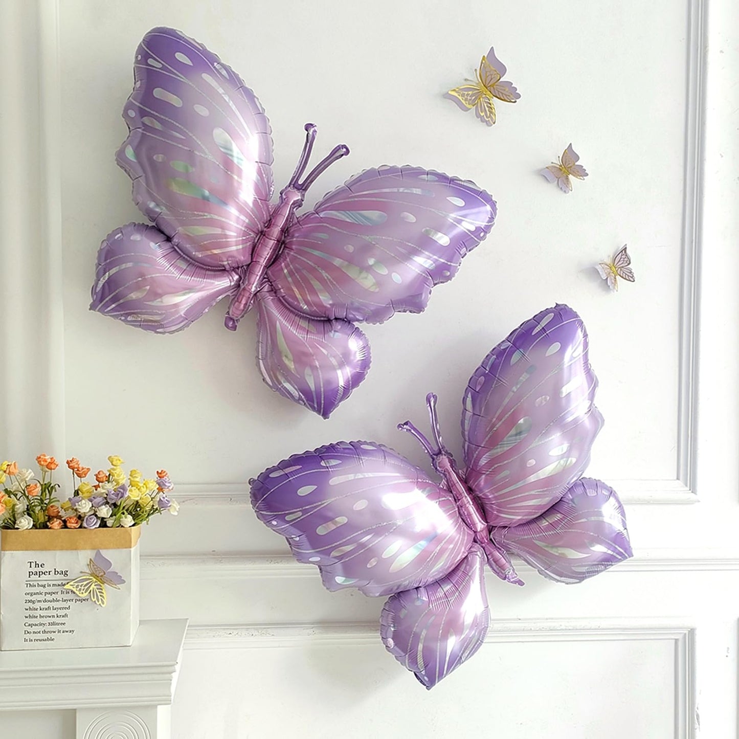 Spring Floral Butterfly Balloon Arch Kit,137Pcs Pastel Lavender Purple Yellow Balloon Garland with Daisy,Butterfly Foil Balloons for Wildflower Fairy Baby Shower Birthday Garden Tea Party Decorations