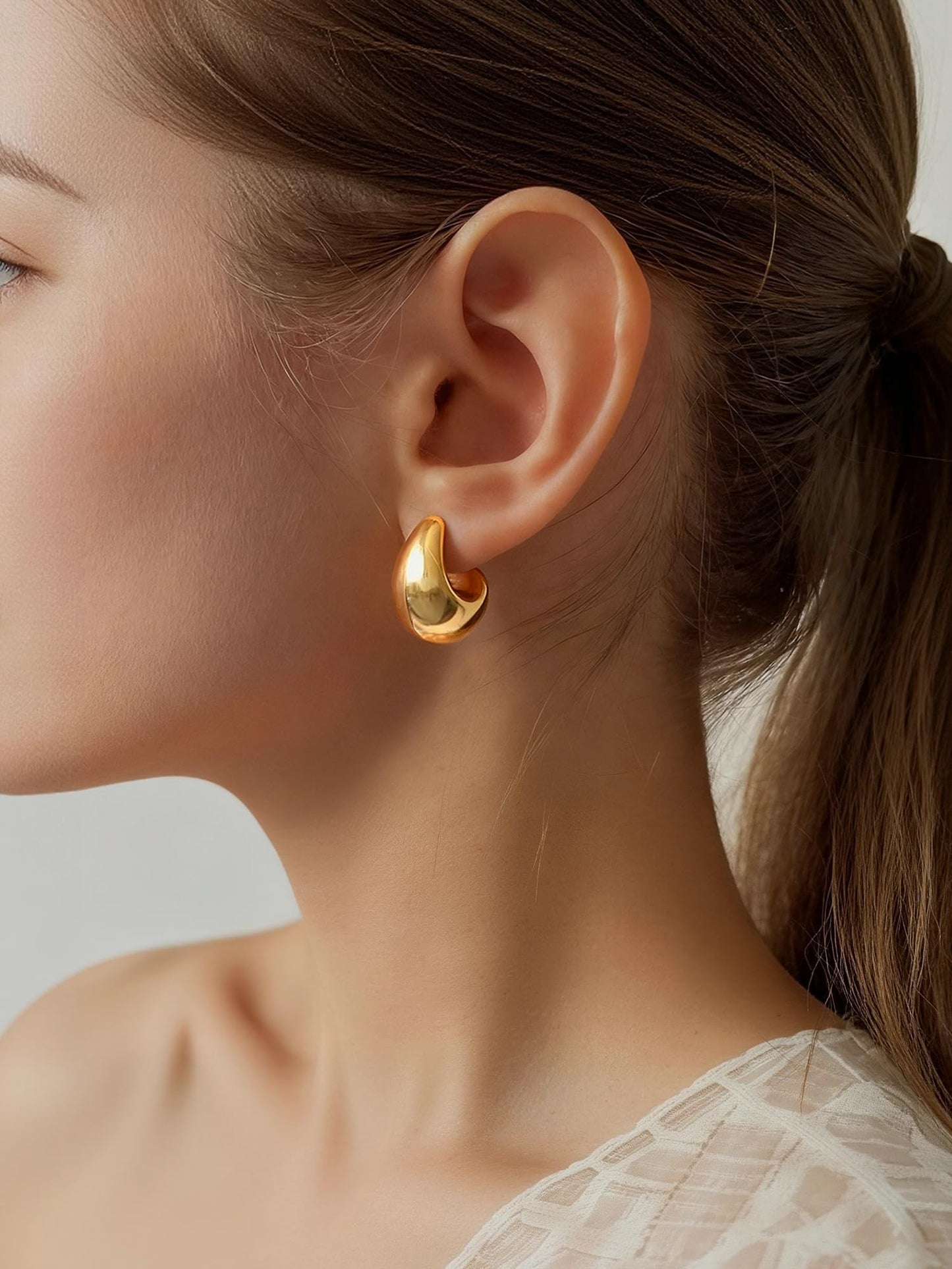 36 Pairs Gold Hoop Earrings Set for Women Multipack, Hypoallergenic Chunky Chain Twisted Hoop Earrings Pack, Fashion Dangle Earrings Jewelry for Gift (A-36Pairs Gold)
