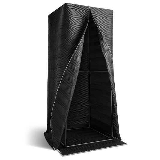 Moukey Portable Vocal Booth, One-piece Design Recording Booth with 720 Degree Sound Dampening, Home Studio Soundproof Booth for Voiceover, Podcast, Singing