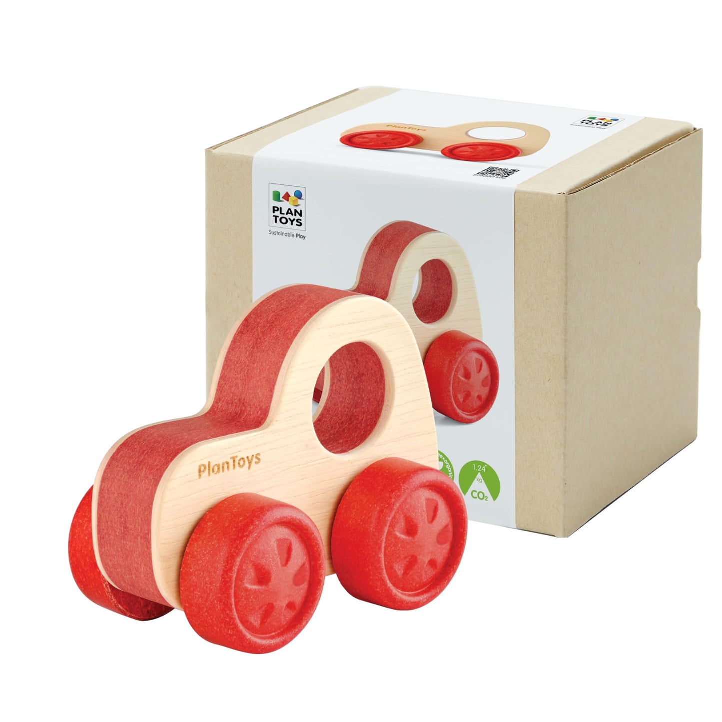PlanToys® Timber Trail Cruiser Wooden Montessori Movement and Balance Toy | Gross Motor, Coordination and Cause & Effect Early Learning Activity | Eco Friendly Outdoor Adventure Ride-On
