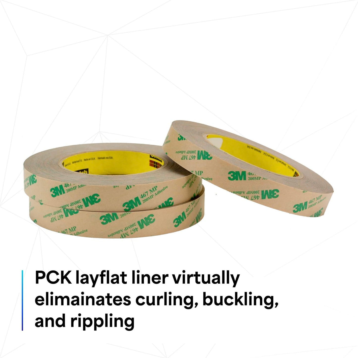 3M 6-5-467MP (CASE of 2) Adhesive Transfer Tape 467MP, 6" Wide, 5 yd. Length, Clear (Pack of 2)