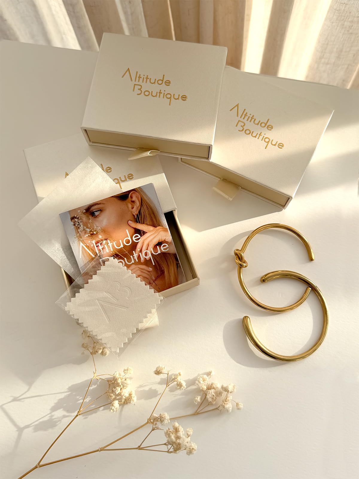 Altitude Boutique CZ Pave Huggie Hoop Earrings | 14K Gold-Plated or Rhodium-Plated | 4-Row Cubic Zirconia Hoops in 17mm or 25mm | Hypoallergenic Modern Statement Hoop Earrings for Women (Gold, 17mm)