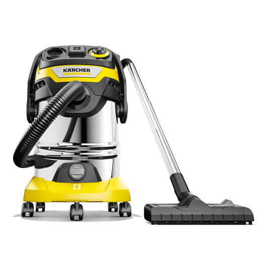 Kärcher Shop Vacuum WD 6 P S, 7.9 Gal, 6.2 Peak HP, 37 ft Reach, Wet Dry Vacuum Cleaner, Heavy Duty, Blower Function, Crevice Tool, Floor Nozzle Great for DIY Projects and Workshops