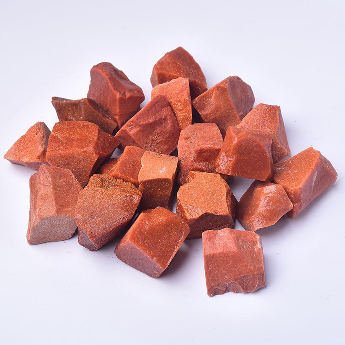 Erliway 1.25-2" Red Goldstone Raw Crystals, Natural Rough Red Goldstone Stone, Healing Raw Stones for Fountain Rock, Home Decor Meditation Energy Balancing Wire Wrapping Wicca & Reiki