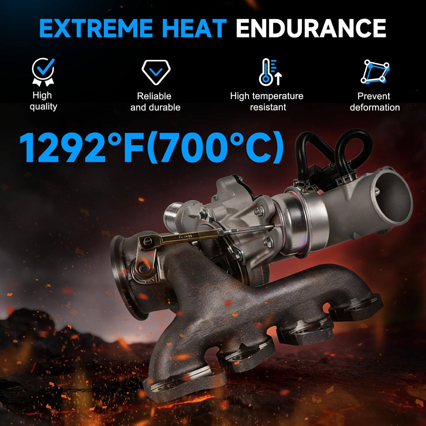 Turbocharger for 2011-2015 Cruze with Complete Installation Kits - Fits 1.4L Cruze Limited 2016, Encore 2013-2021, Sonic 2012-2020, Trax 2013-2021 - A14NET Engines GT1446V - Replaces# 55565353 667-203