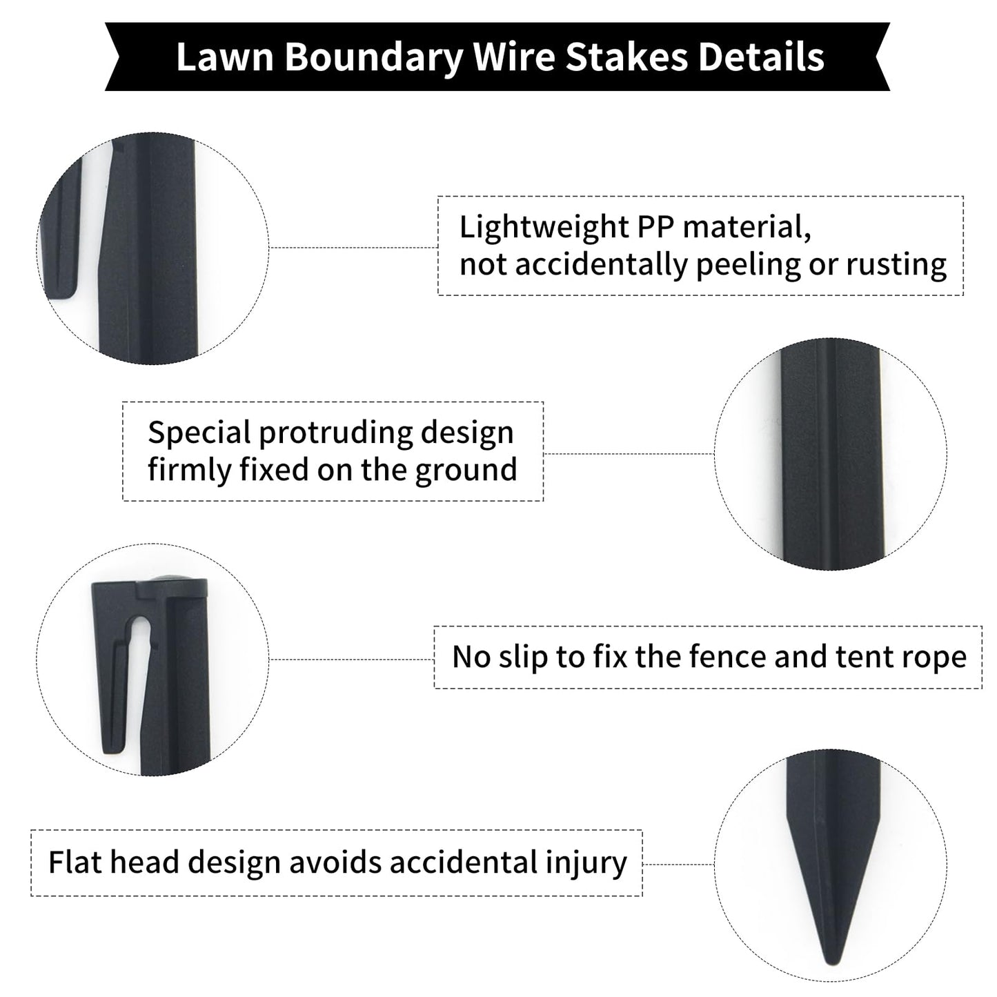 Multisland Universal 1500FT Robotic Mower Boundary Wire Automatic Lawnmower Perimeter Wire and 200PCS 3.3" Plastic Boundary Wire Stakes