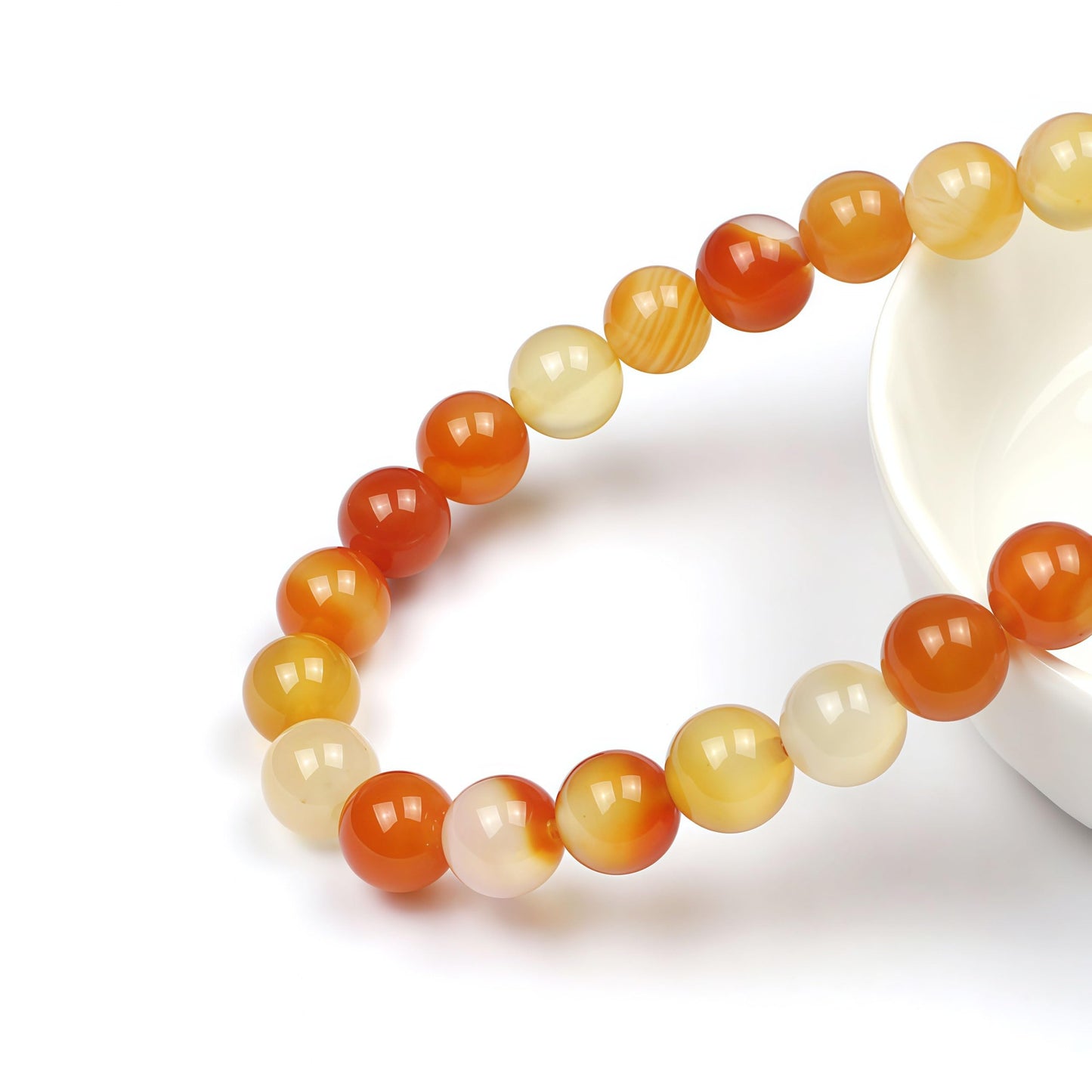 MJDCB 7A Round Natural Red Carnelian Gemstone Beads Stone Loose Beads for Necklace Bracelet Charms Jewelry Making 15"(8mm)