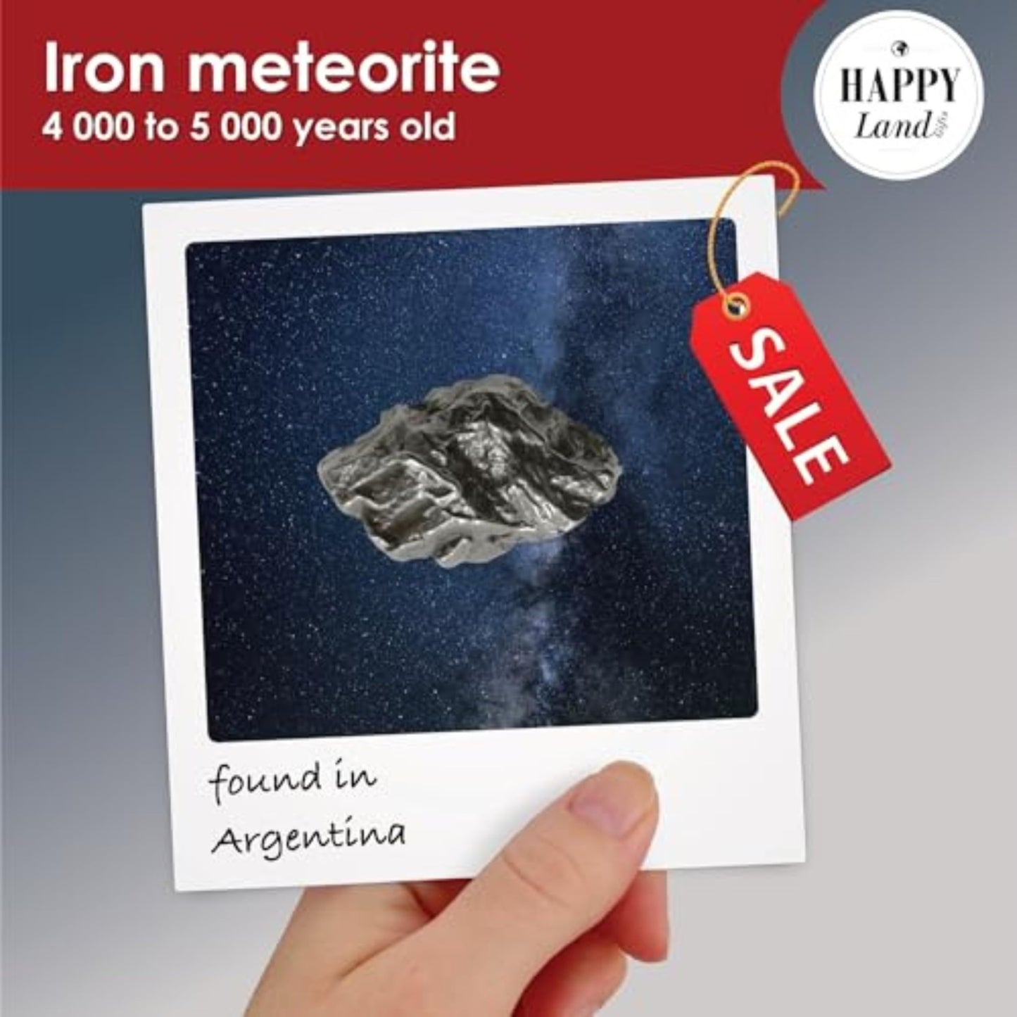 happylandgifts® Romantic Gift Set | Shooting Star | Unusual Gift | Real Meteorite in Red Heart Box | Tea Light | Rose Petals | Certificate Roll | Meteor Gifts