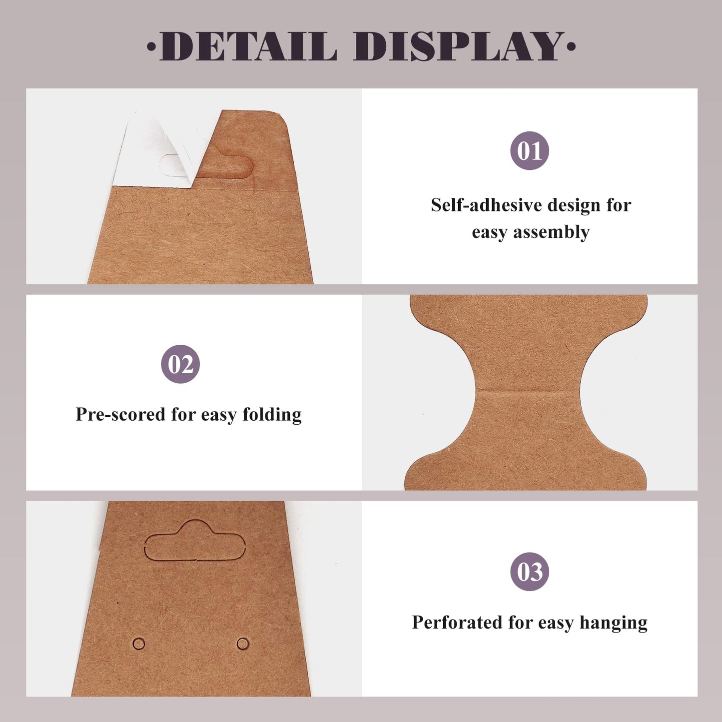 400pcs Jewelry Display Cards with Adhesive,1.7*4.7inch Necklace Display Kraft Cards with 400pcs Packaging Bags Jewelry Holder Cards Hanging for Earring Hair Band Keychain Scrunchies (400PCSBlack)