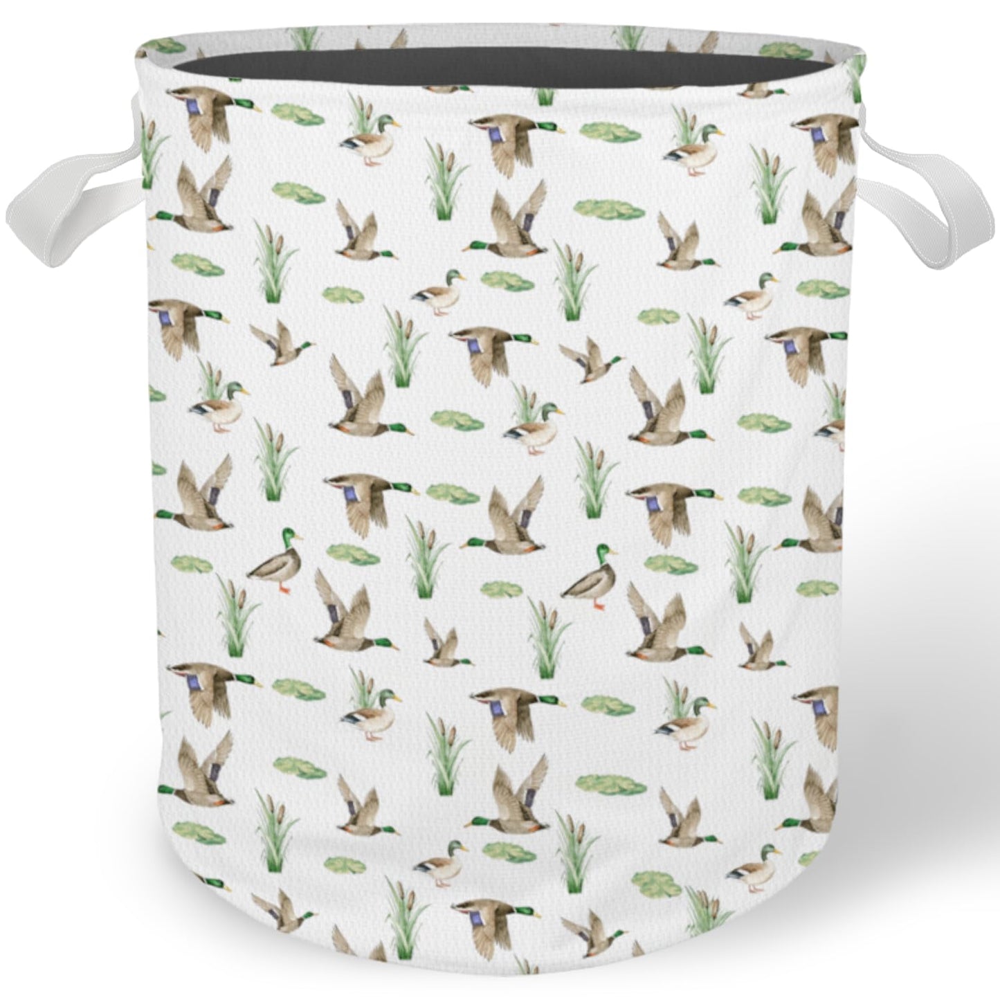 Cilrii Mallard Duck Nursery Laundry Basket, Farmhouse Waterfowl Mallard Ducks Laundry Basket Hamper Waterproof Collapsible Clothes Toys Storage Bin for Bedroom Bathroom Kids Room, Toybox for Boys