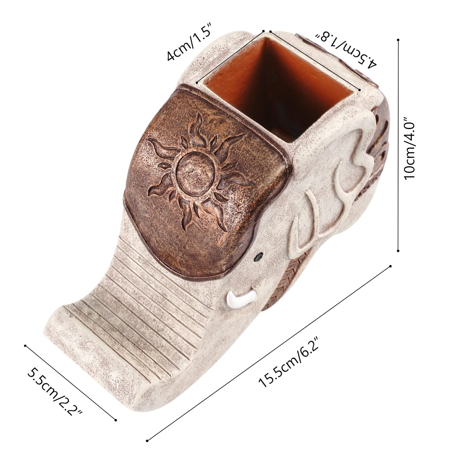 MOKANI Pen Pencil Holder with Phone Stand, Multifunctional Elephant Shaped Desk Organizer Desk Decor Elephant Gifts for Women Cute Desk Accessories Home Office Decoration Thanksgiving Christmas Gift