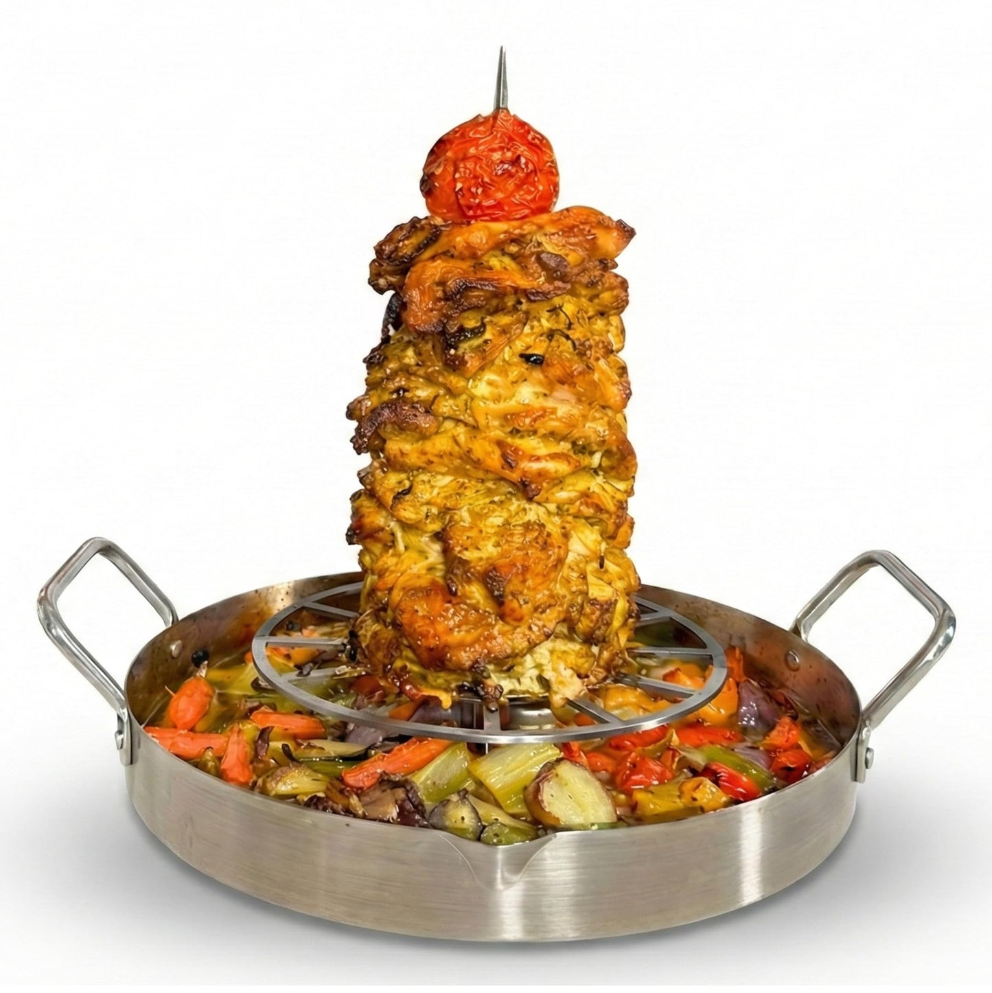 Vertical Chicken & Turkey Roaster – UpRoastWare UpRoaster for Duck, Shawarma & Pork | Self-Basting Rotisserie-Style Oven System