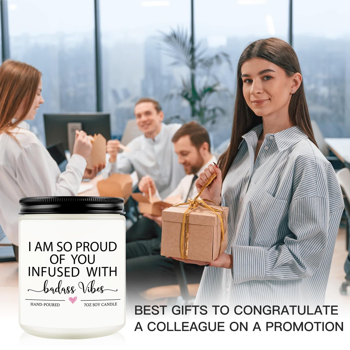 Funny Congratulations Candle, Congratulations Gifts for Women, Proud of You Gifts, Promotion Gift, Badass Gift for Women, Men, College Graduation, Divorce, New Job, Congrats Presents for Her Friend