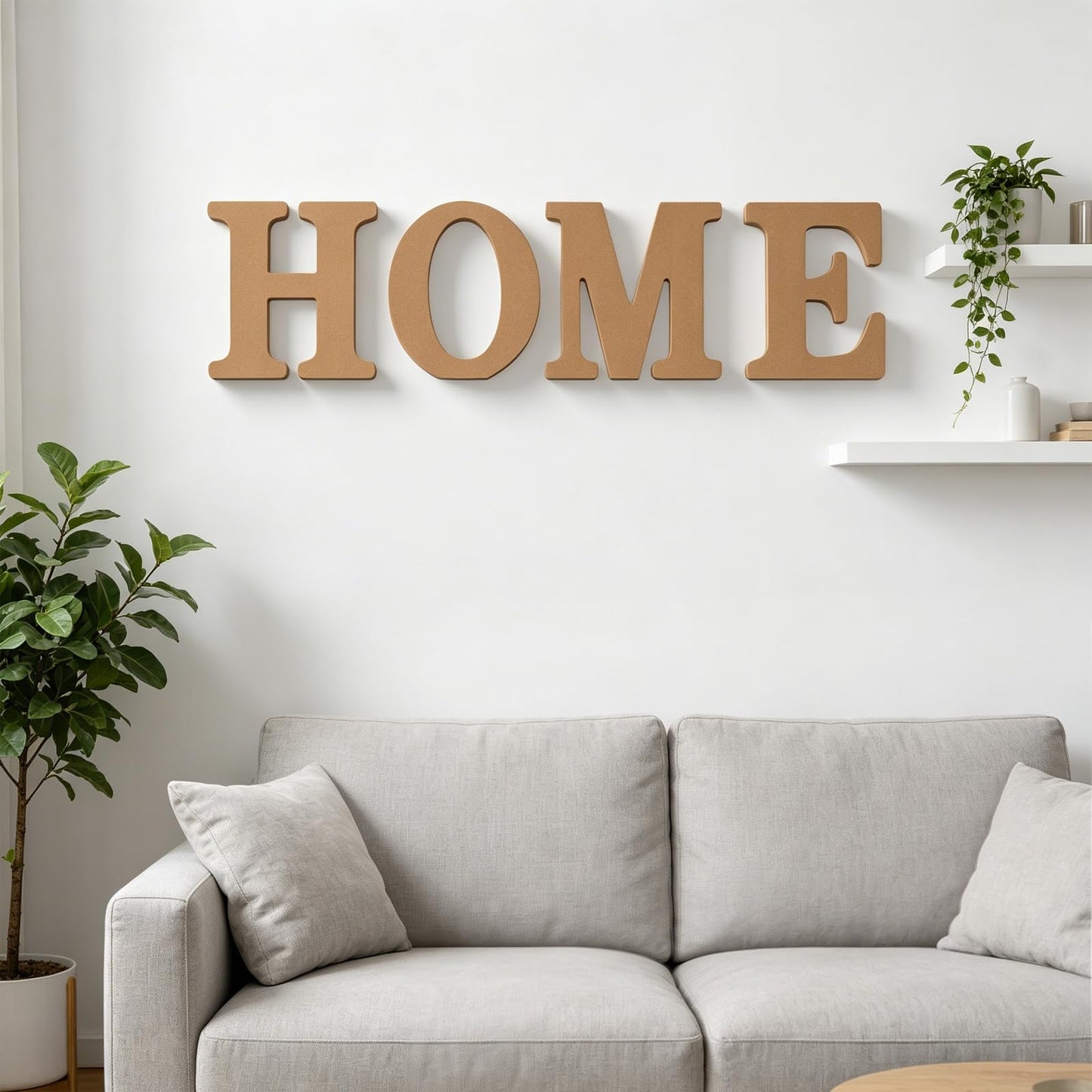AOCEAN 12 Inch Designable Wood Letters Unfinished Wood Letters for Wall Decor Decorative Standing Letters Slices Sign Board Decoration for Craft Home Party Projects (L)