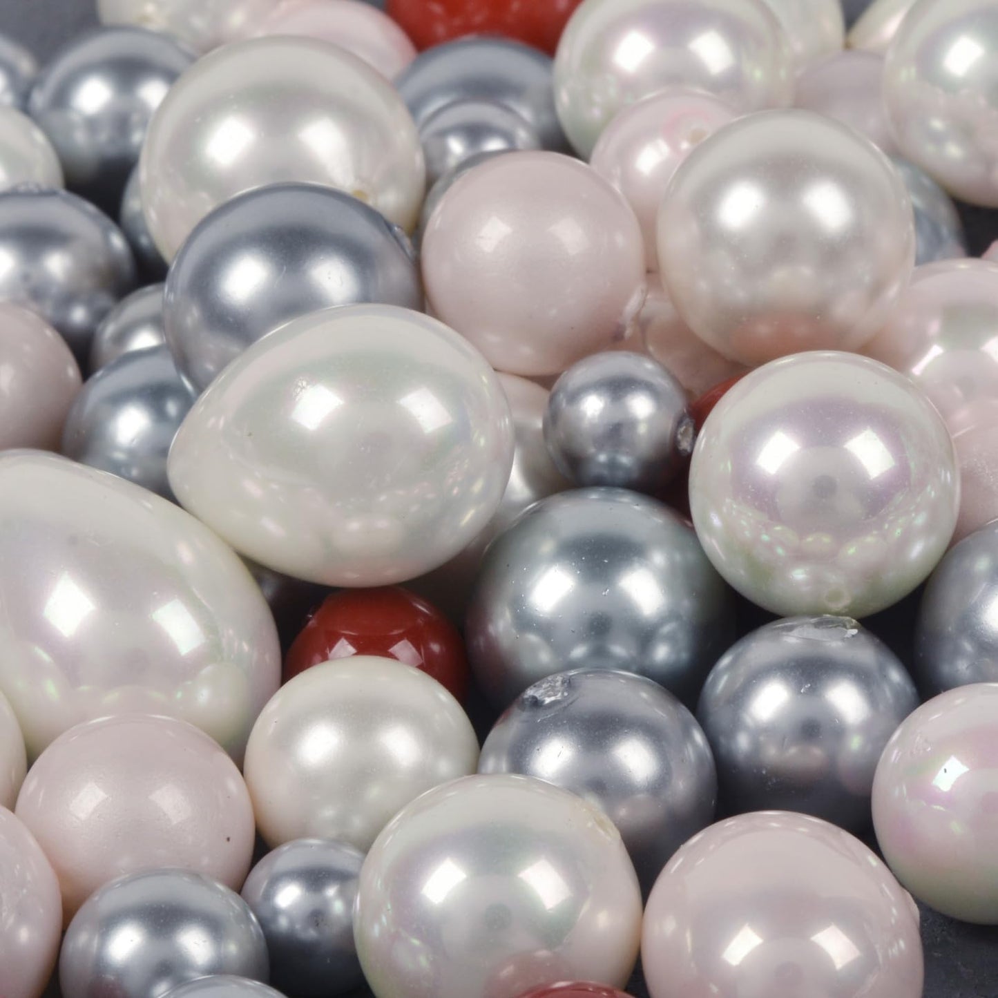 Justinstones Dyed Multi-Color Shell Polished Chips Crushed Tumbled Stone Crystal Healing Embellishments 100 Grams（Half drilled）
