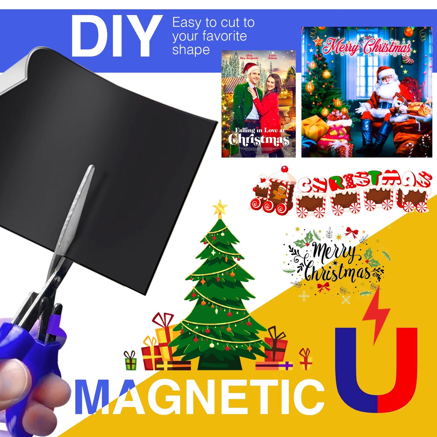 JINGZHAN Printable Magnetic Paper Non-Adhesive, 8.5" x 11" 12 Mil for Inkjet Printer & DIY Crafts, 20 Sheets