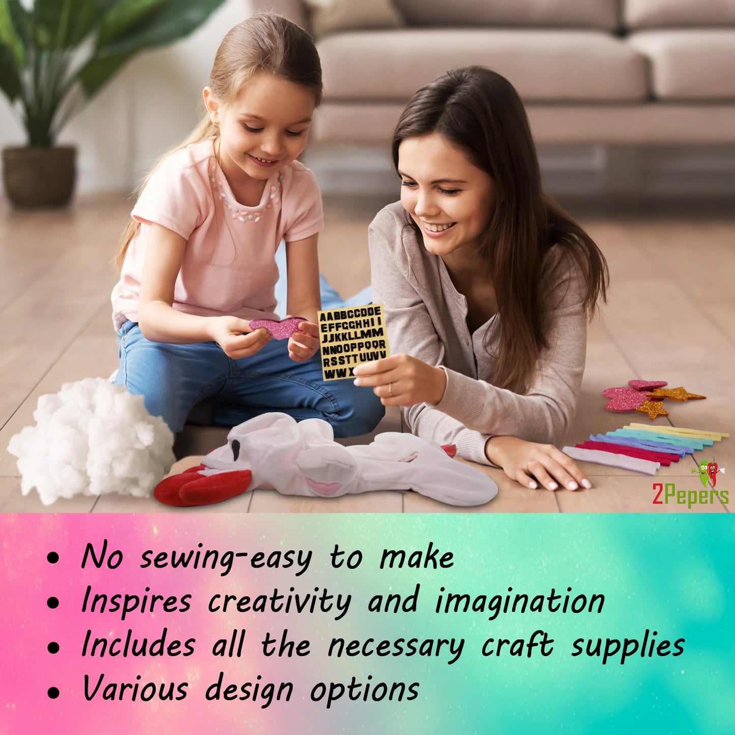 Make Your Own Axolotl Plush Pillow Kit Arts and Crafts for Kids (No Sew), DIY Axolotl Stuffed Toys for Girls & Boys Ages 3 4 5 6 7 8 9 10 + Years Old, Animal Activity, Squishy Plushy, Girls Presents