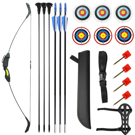 40‘’Archery Bow Suitable for Beginners and Teenagers in Archery with Three Levels of Weight Adjustment Suitable for Training and Improving Archery Skills in Various Scenarios