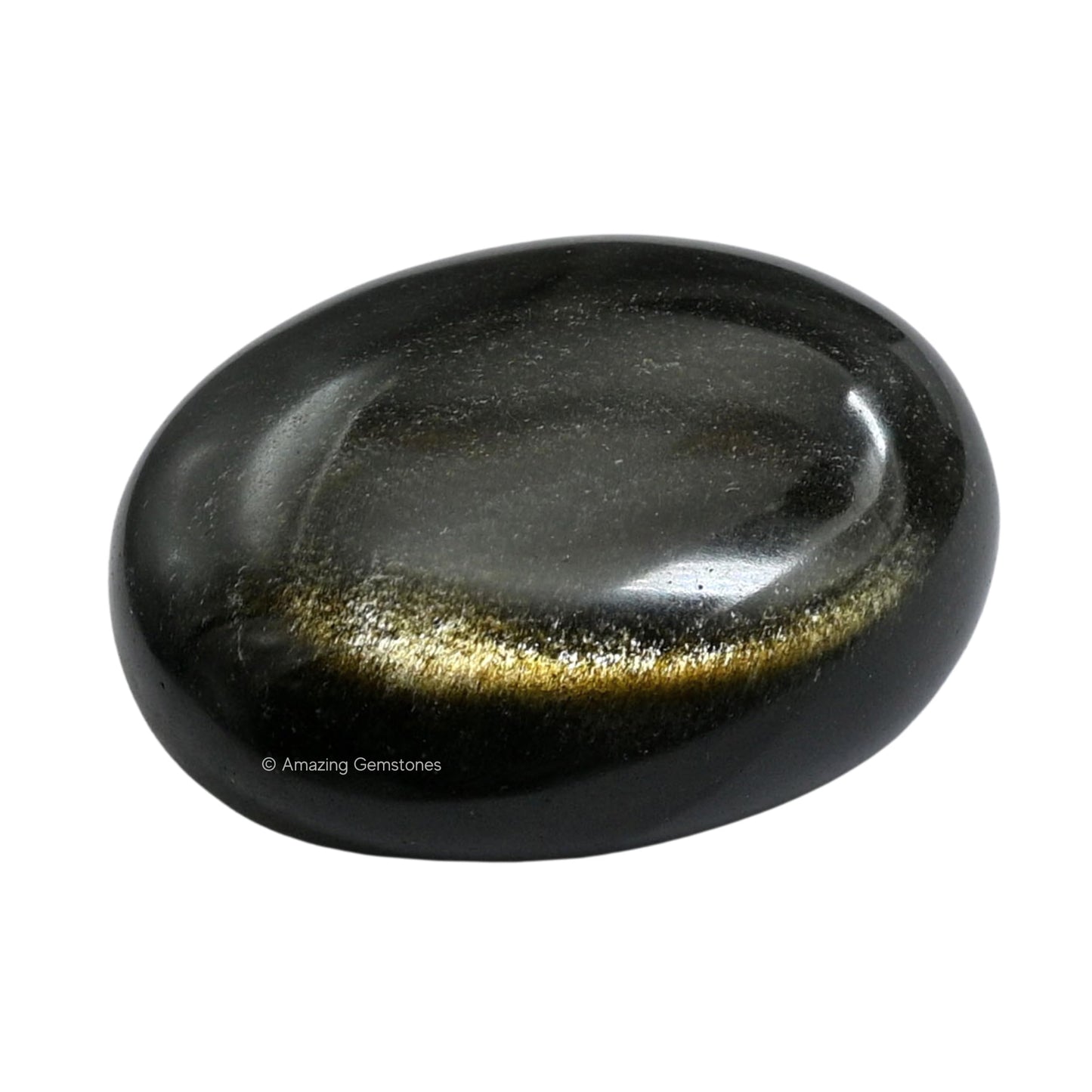 Amazing Gemstone Golden Sheen Obsidian Crystals and Healing Stones - Large Palm Stone Crystals Piedra - Crystal for Good Luck, Positive Energy, Meditation - Unique Stocking Stuffers, Gifts for Women