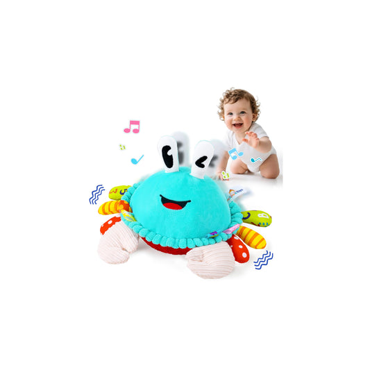Baby Toys 12-18 Months, Musical Crawling Crab Baby Plush Toy, 50 Songs & Recording Feature, Dancing Bouncing Interactive Baby Toddler Toys 6-12 Months, Tummy Time Toys for 1 Year Old Boys Girls Gifts