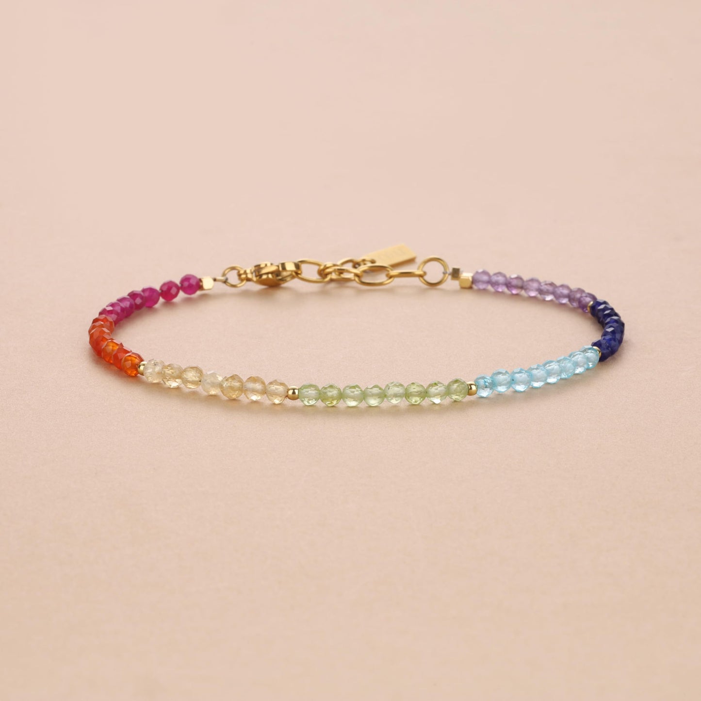 COAI Healing Crystal Bracelet for Women, Beaded 7 Chakra Bracelet for Women 3mm