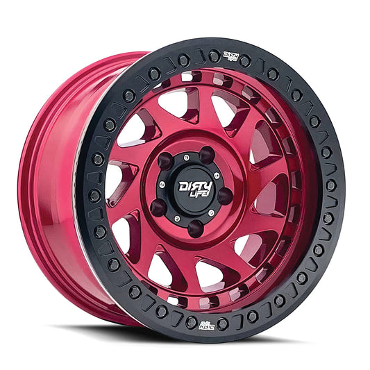 Dirty Life 9313 Enigma Race 17x9 6x5.5" -12mm Candy Red Wheel Rim 17" Inch
