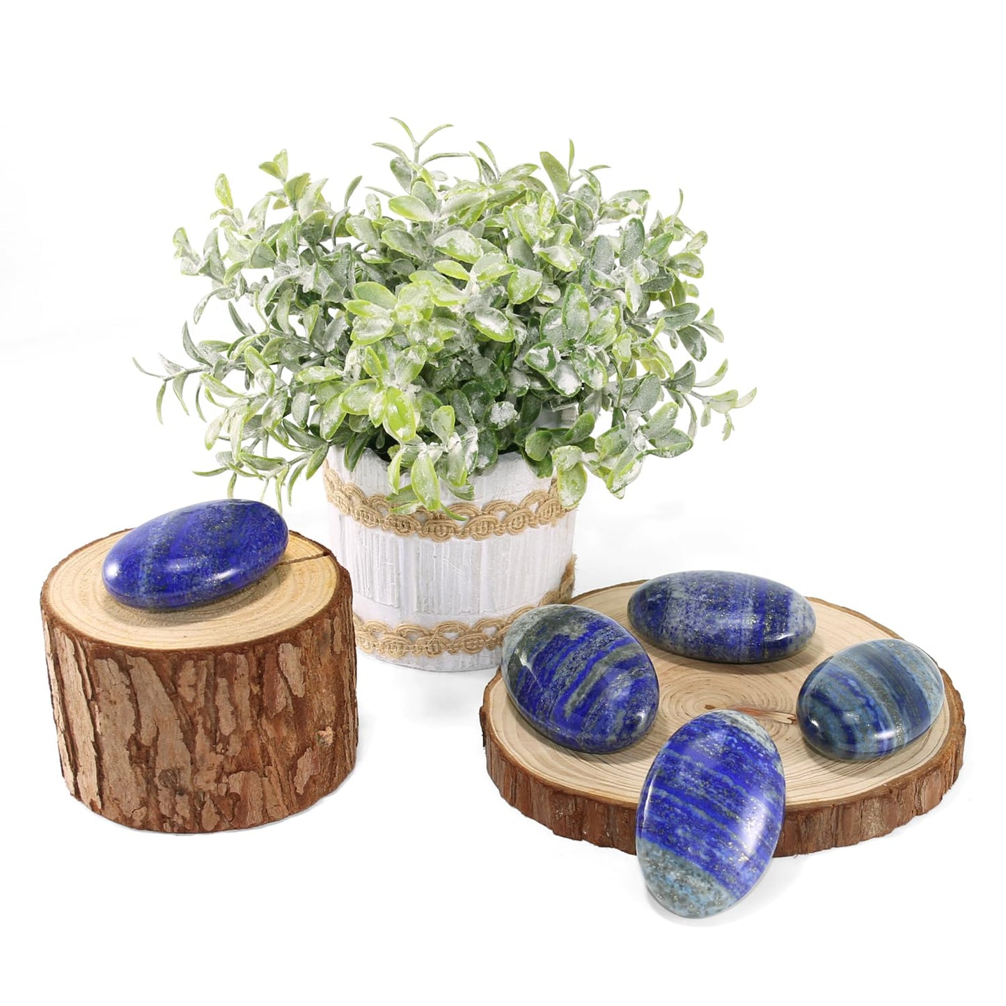 Nvzi Lapis Lazuli Crystal Palm Stone, Worry Stones, Crystals and Healing Stones, Polished Rocks, Natural Gemstones, Chakra Stones for Healing Crystals Daily Use