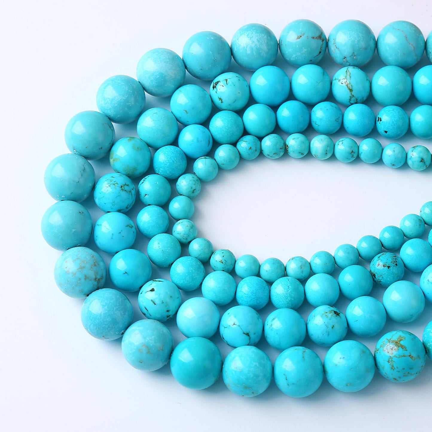 6MM 60PCS Natural Stone Turquoise Beads for Jewelry Making DIY Bracelet