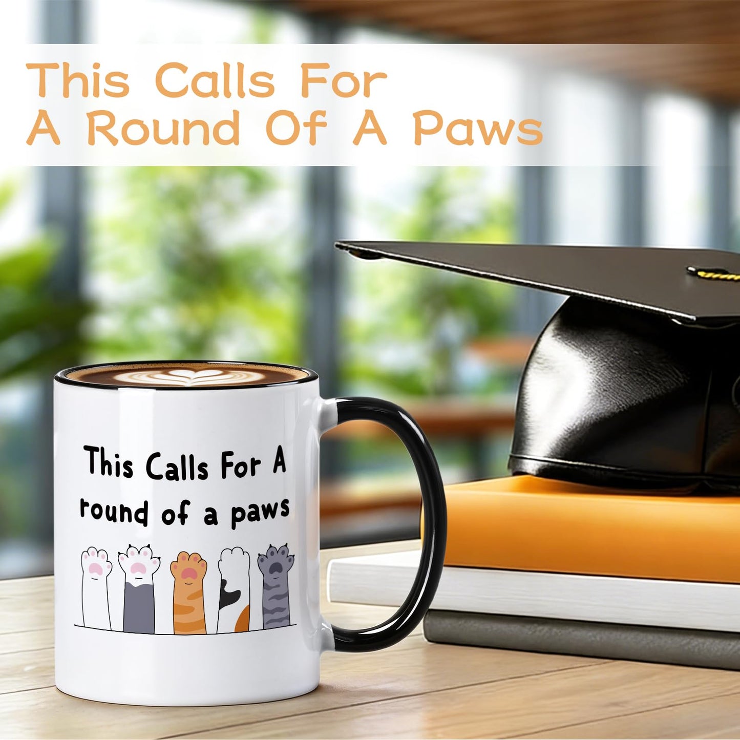 YHRJWN Graduation Gift for Women Men, Cute Paws Congratulations Gifts for Him Her, Proud Of You Coffee Mug, Graduation Mugs for Friends Family Animal Lover, New Job Mug 11Oz