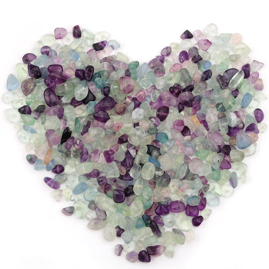 400pcs Natural Chip Stone Beads for Jewelry Making Fluorite 5-8mm Irregular Gemstones Healing Crystal Loose Rocks Bead Hole Drilled for Ring Earrings Necklace Bracelet Making DIY Art Crafts