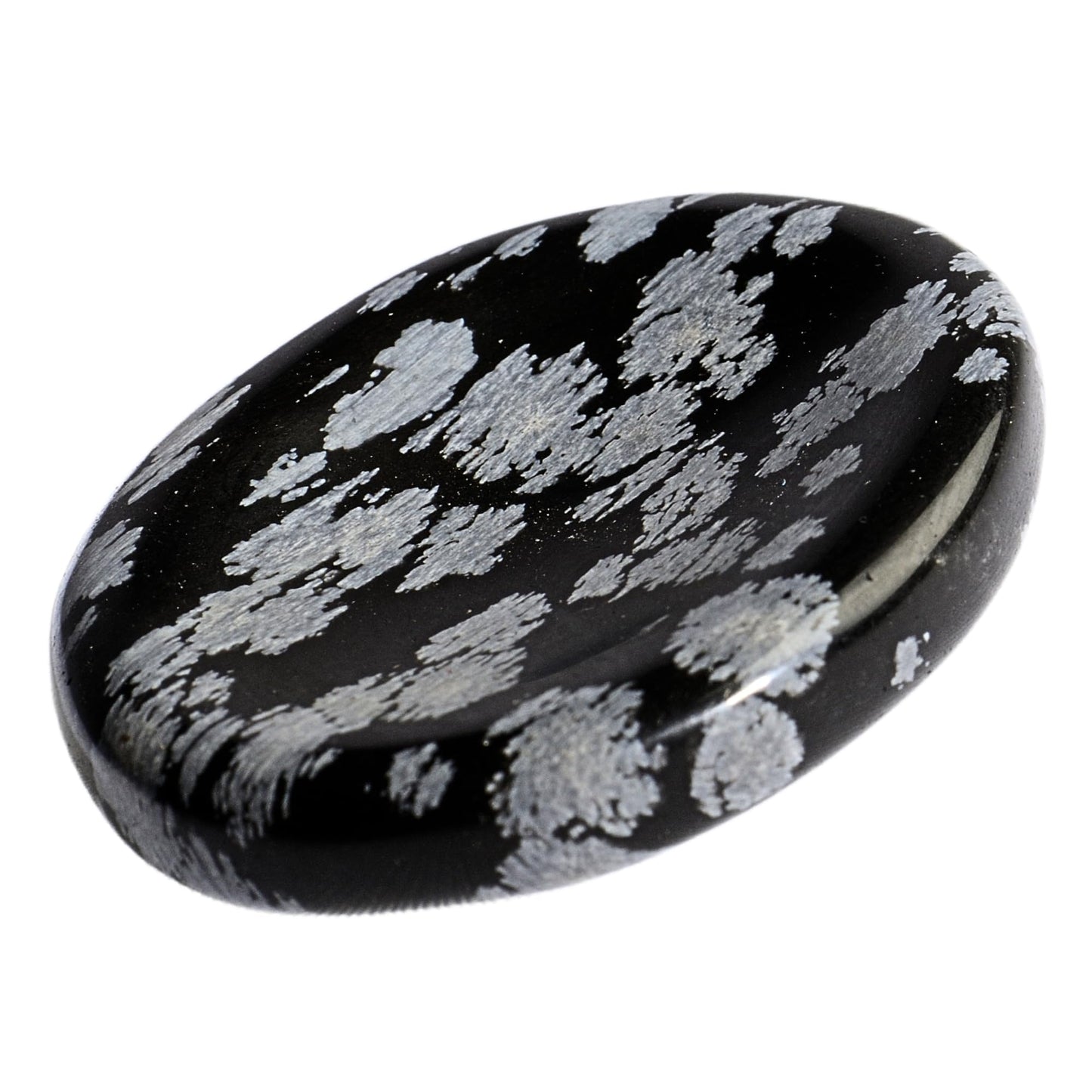 Anaya Agate Snowflake Obsidian Worry Stones Certified Crystal Thumb Worry Stone for Anguish Relaxing and Soothing Balance Stones for Meditation, Stress Relief Crystals and Healing Stones for Men Women