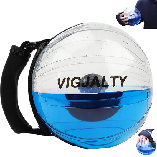 8" Aqua Ball Water Weight Bag - Adjustable Water Filled Fitness Bag, Sandbag Alternative for Home Gym, Core Balance Trainer, Portable Exercise Equipment for Arm Shoulder Full Body Workout (12Ibs)