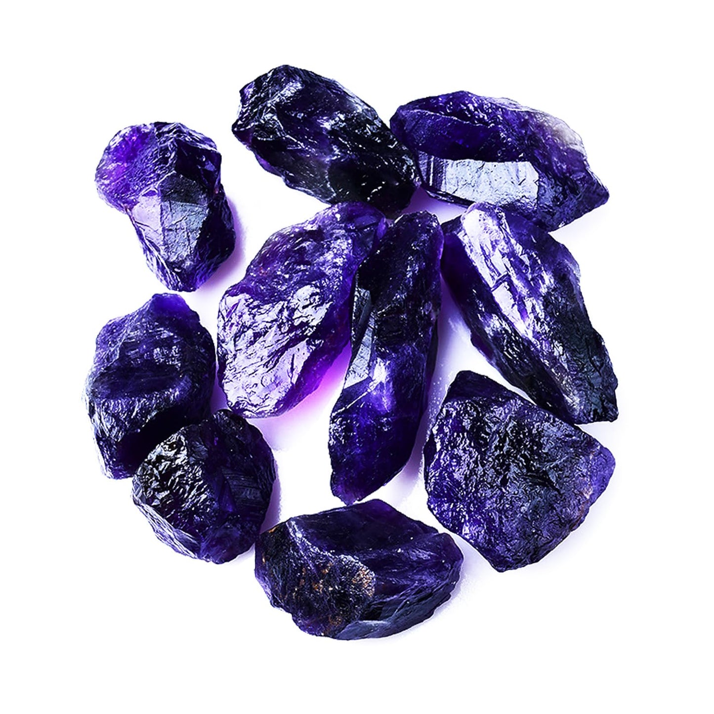 Raw Crystals, Large 1.2-2.0" Healing Crystal Natural Rough Stones for Intuition,Chakra,Meditation,Decoration,Polishing,Energy Work (Dark Amethyst, 3.5oz-0.8-1.2"raw Crystals)
