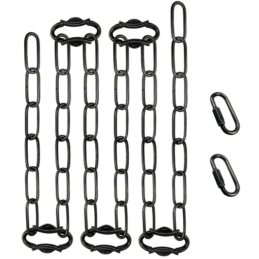 6 Ft Lighting Chain with Connection Locks for Hanging Lamp, Chandelier, Pendant, Lantern, Swag Lamp, Plant/Flower/Fruit Basket, Light Fixture Chain (Dark Bronze)