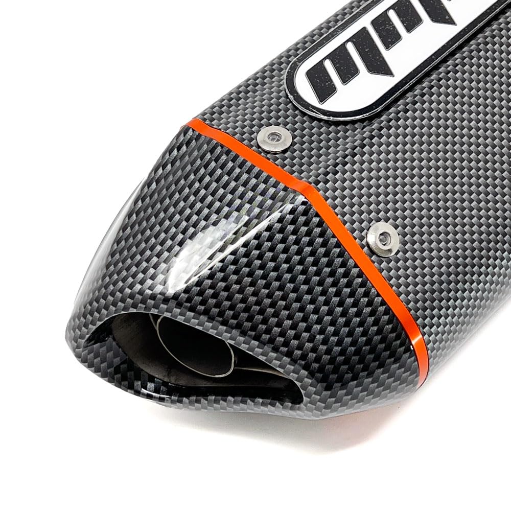 MMG Exhaust System Muffler for GY6 125cc 150cc 4 Stroke Scooters (Carbon Fiber Finish)