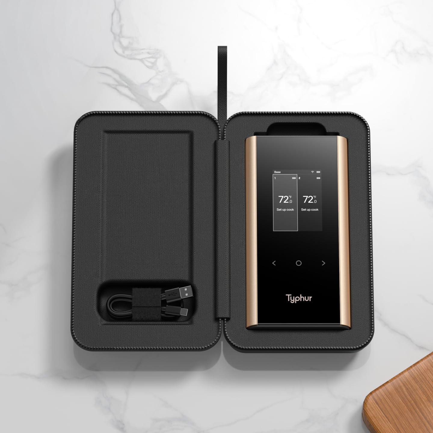 Typhur Sync Gold Wireless Thermometer Bundle with Storage Case