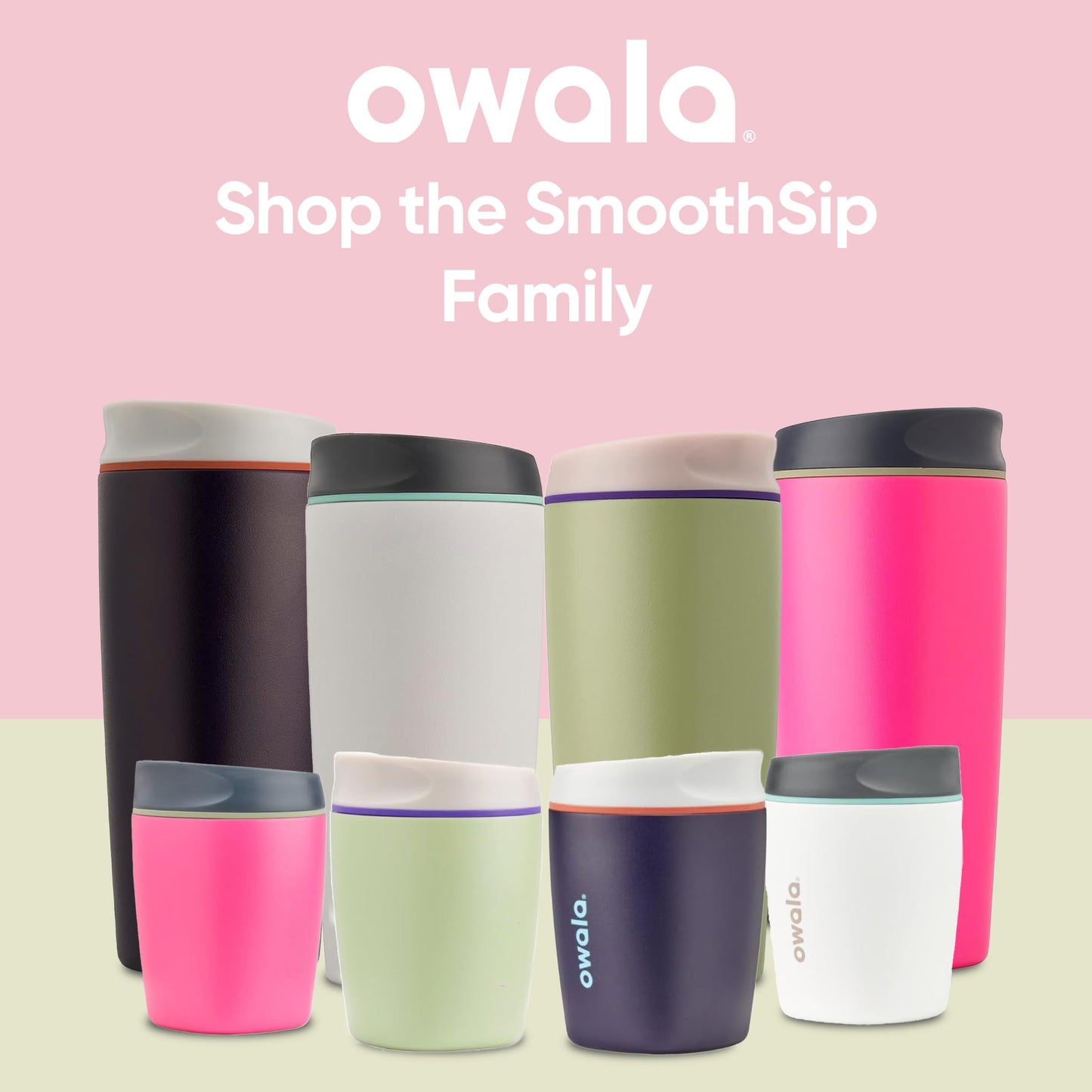 Owala SmoothSip Insulated Stainless Steel Coffee Tumbler, Reusable Iced Cup, Hot Coffee Travel Mug, Perfect for Cappuccino, BPA Free, 10 oz, Navy (Telescope Tales) (Pack of 8)