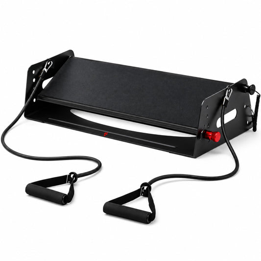Adjustable Slant Board, Calf Raise Machine & Aerobic Step Platform — 3-in-1 Heavy-Duty Steel Frame with Resistance Bands for Squats, Calf Raises, Step-Ups, Stretching & Ankle Mobility, 880 lbs
