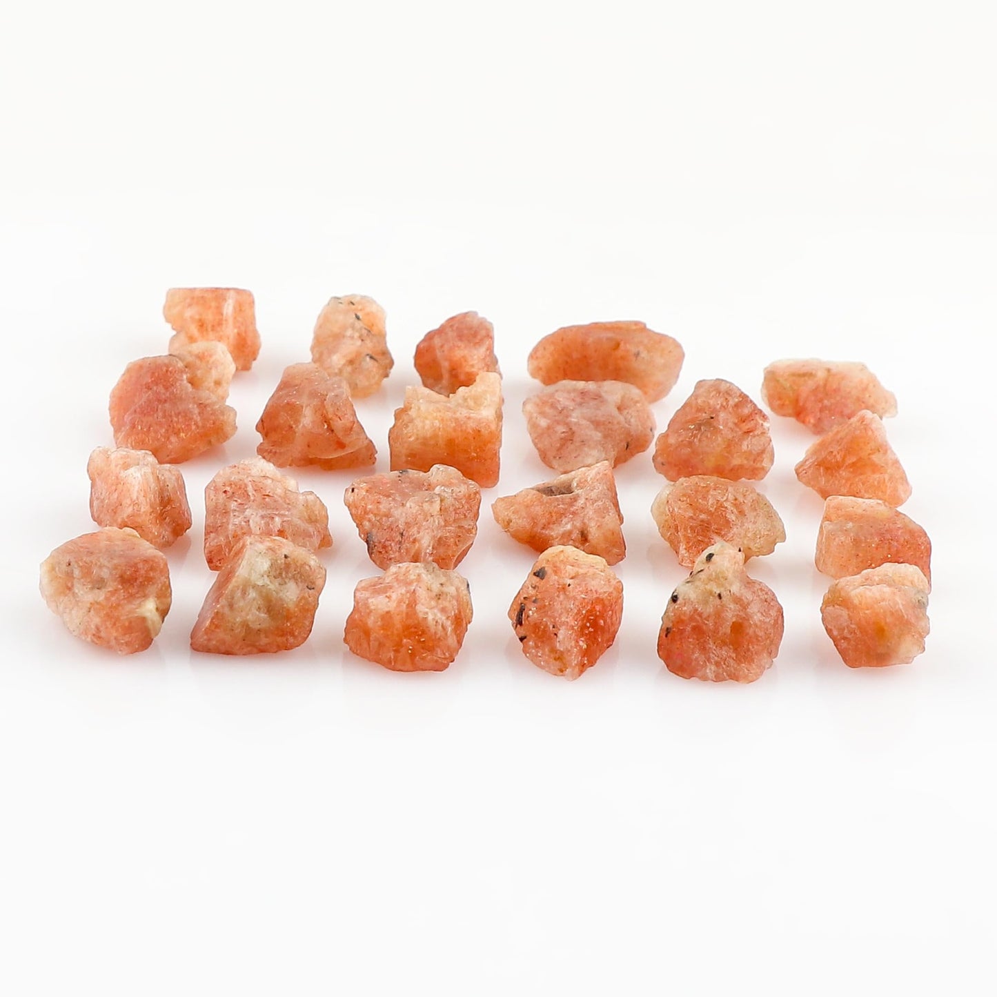 CRYSTALINES 100cts Natural Raw Sunstone Gemstones, Rough Stones, Wholesale Lot, Jewelry Making, Wire Wrapping, Loose Crystal Supply, DIY Craft, Reiki & Chakra Healing Crystals, 11-12pcs