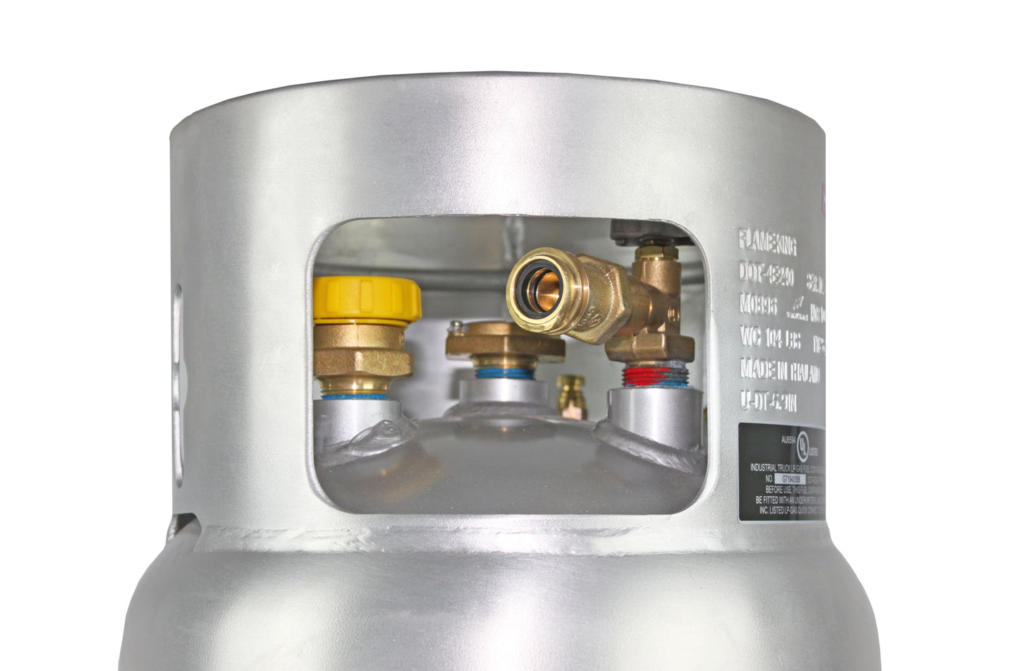 Flame King 43.5LB Aluminum Forklift Propane Tank with Gauge, Corrosion-Resistant and Rust-Free, DOT and TC Compliant, Lightweight, Rugged-Designed