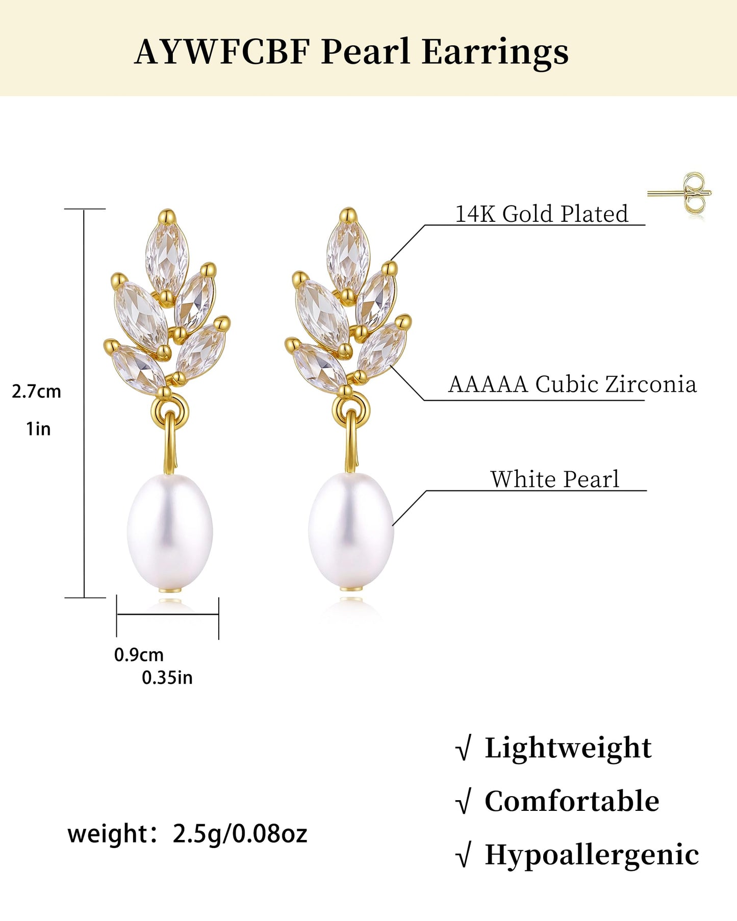 Silver Pearl Earrings for Women, Trendy Diamond Pearl Drop Earrings Bridal Shower Gifts Wedding jewelry for Women