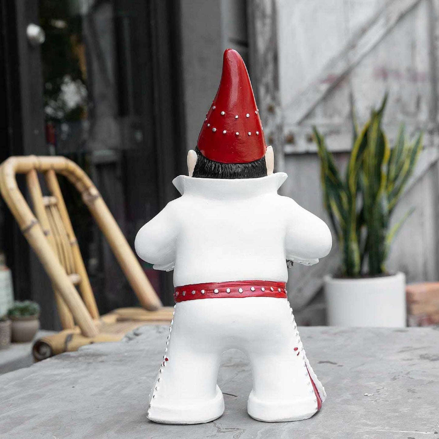 Jy.Cozy Large Singer Gnome Garden Statue Outdoor Resin Dwarf Figurine Decor Home Decoration Funny Sculpture for Patio Poch Yard Backyard Ornament Housewaiming Unique Gift