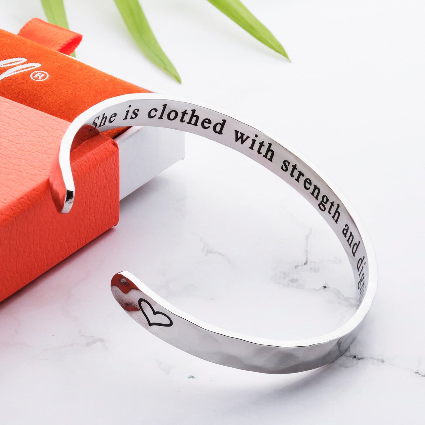 Carviell Christian Bracelet for Women, Confirmation Gifts for Teenage, Religious Gifts for Women and Teens, Proverbs 31 Bracelet, She is clothed with strength and dignity, Bible Verses, Jewelry