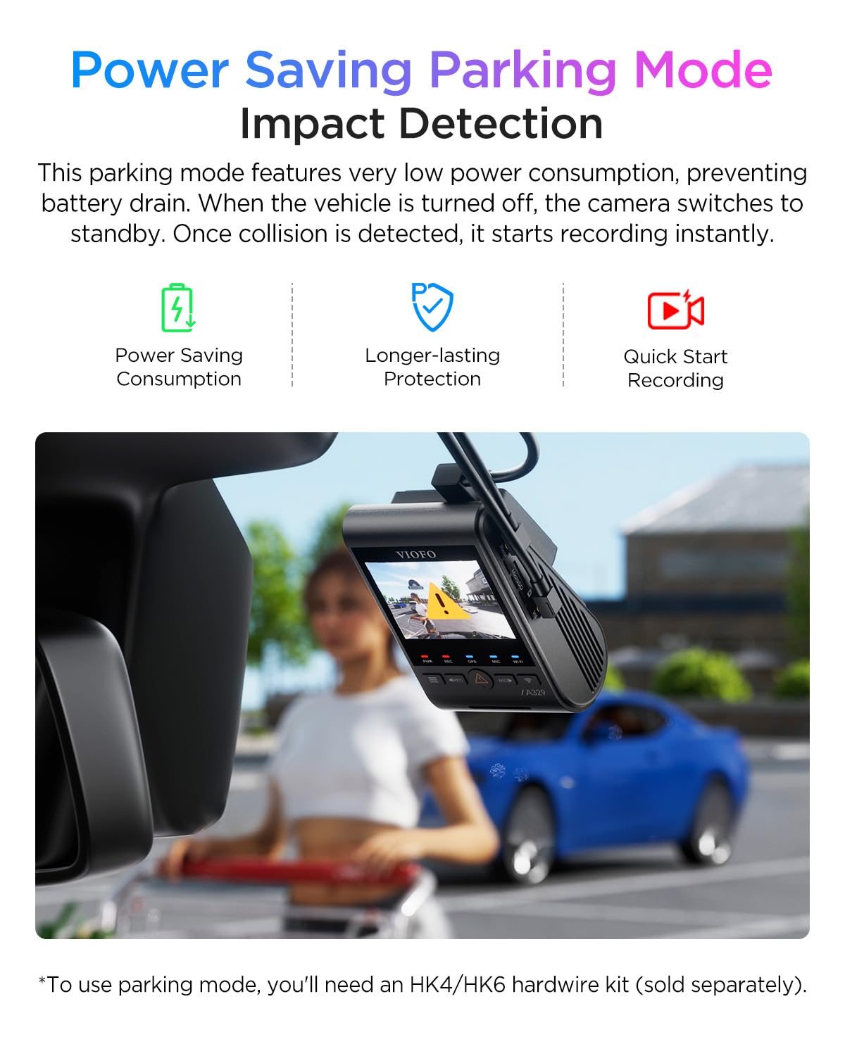 VIOFO A329S 4K 60FPS Dash Cam Front and Rear, 4K+2K Dual Dash Camera for Cars, Power Saving Parking Mode, Wi-Fi 6 App Control, Dual STARVIS 2 Sensors, Supports up to 4TB SSD