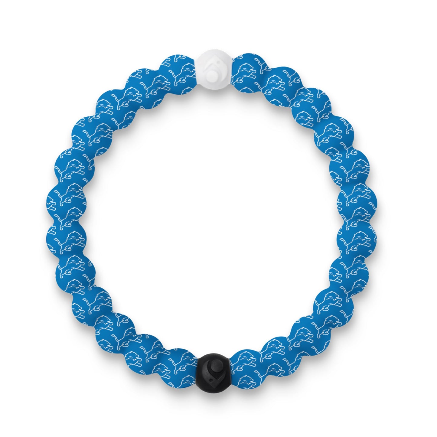 Lokai Silicone Beaded Bracelet for Men & Women, NFL Football Collection - Detroit Lions, Medium - Silicone Jewelry Fashion Bracelet Slides-On for Comfortable Fit
