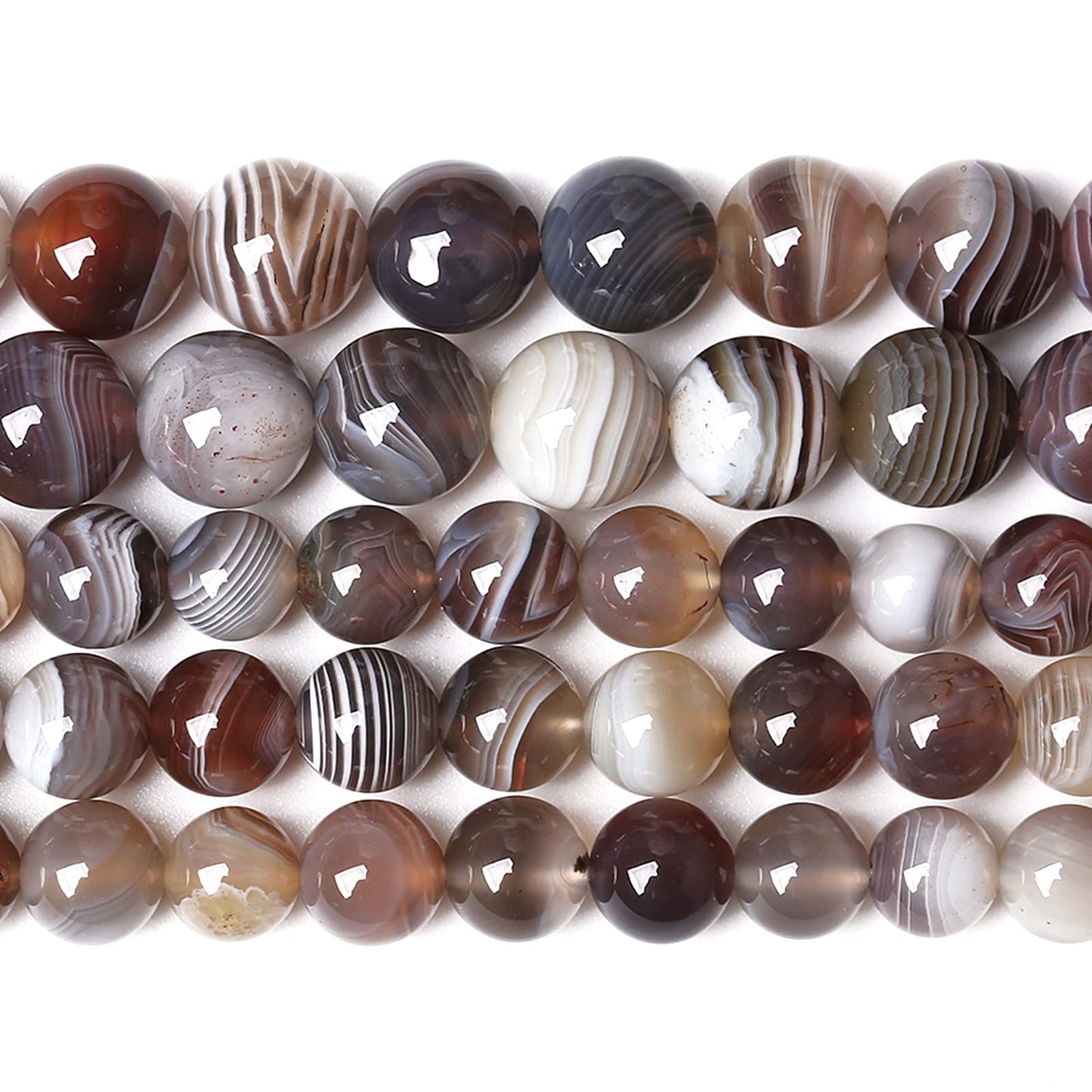 6MM 60PCS Natural Gemstone Stone Botswana Sardonyx Agate Beads for Jewelry Making DIY Bracelet