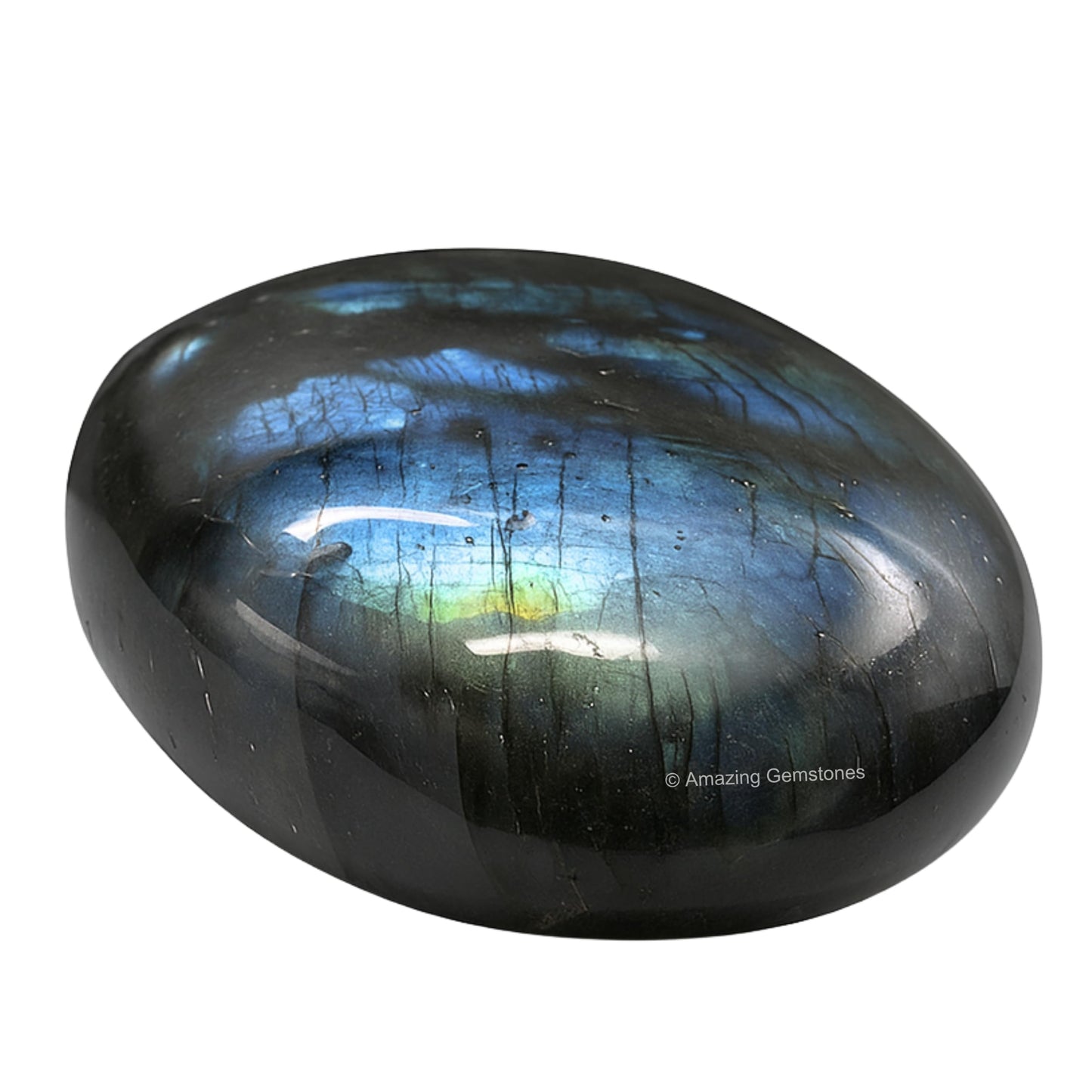 Amazing Gemstone Labradorite Crystals, Healing Stones - Large Palm Stone Crystals Piedra for Good Luck, Balanced Positive Energy, Meditation - Unique Stocking Stuffers, Birthday Gifts for Women, Men