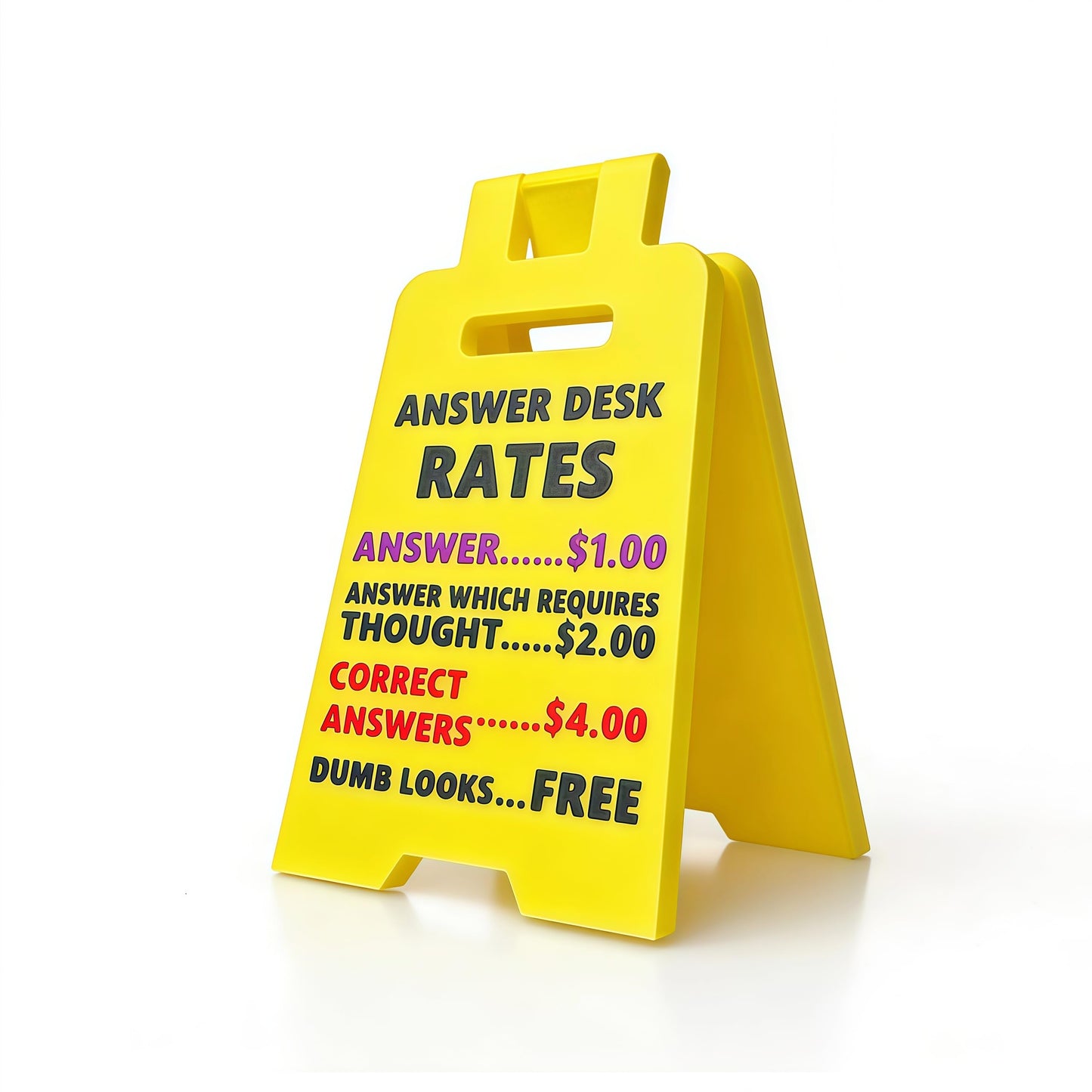 Funny Office Desk Decor Unique 3D Premium Engraved and Standard Printed Dual Sign Cute Gag Joke Prank Gift for Boss Coworkers Teacher Appreciation Stress Relief Ideal for Relax Cubicle Work Atmosphere
