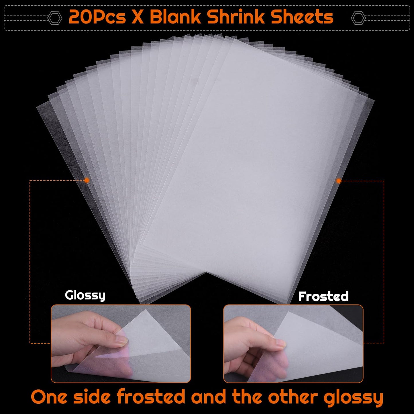 shynek Shrinky Plastic Sheets Keychain Kit, 125Pcs Shrinky Art Kit Including 20 Pcs Shrinky Paper Sheets, Hole Punch, Pencils, Keychains, Tweezers, Scissors for Crafts and Keychains